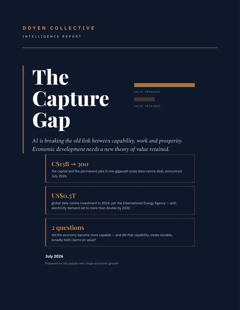 Cover of The Capture Gap, the new Doyen Collective intelligence report